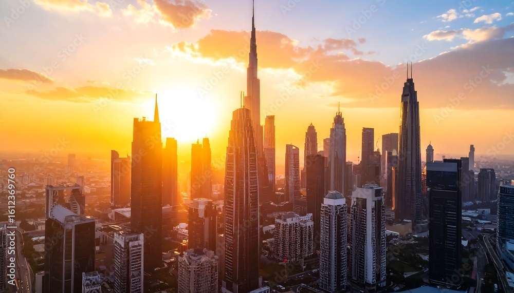 Fototapeta premium City skyline at sunset (7)