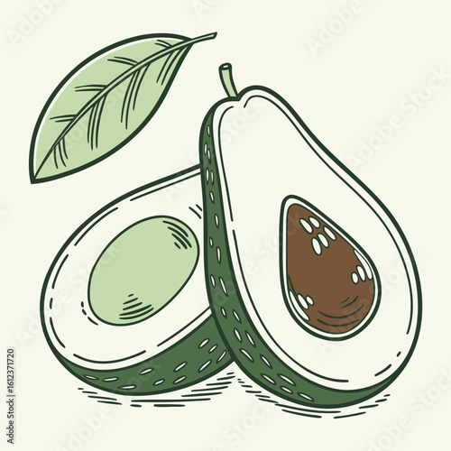 Healthy Food and Drink Vector Icons Set – Smoothies, Fruits, Vegetables, Water, and Meals in Hand-Drawn Style