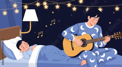 Musical Bedtime Story A Gentle Lullaby Melodies Under Starry Lights