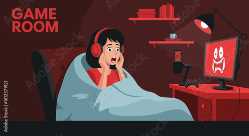 Scared Streamer Reacts To A Horrific Monster During A Live Video Game