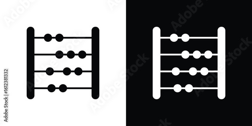 Abacus icon elements vector illustration. flat style sign vector.