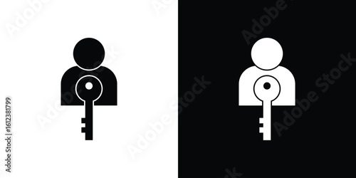 Authentication icon elements vector illustration. flat style sign vector.