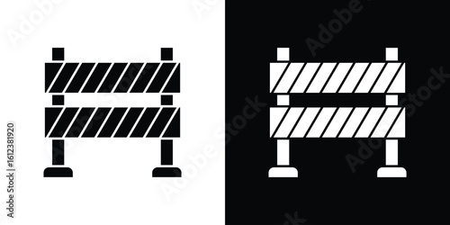 Barrier icon elements vector illustration. flat style sign vector.