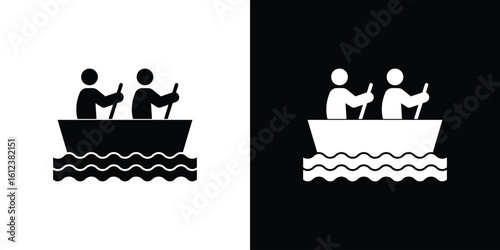 Boat race icon elements vector illustration. flat style sign vector.