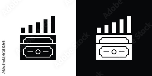 capital gain icon elements vector illustration. flat style sign vector.
