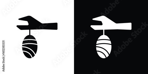 Cocoon icon elements vector illustration. flat style sign vector.