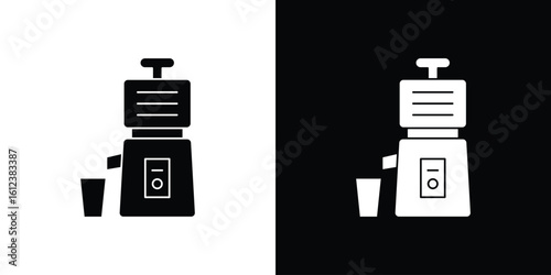 Cold pressed juicer icon elements vector illustration. flat style sign vector.