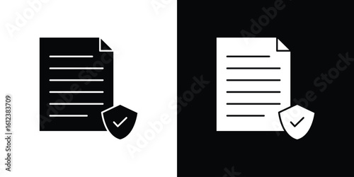 Contract coverage icon elements vector illustration. flat style sign vector.