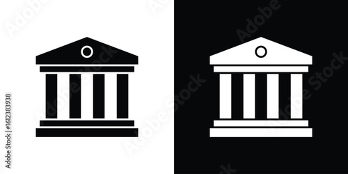 Courthouse icon elements vector illustration. flat style sign vector.
