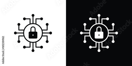 Cyber security icon elements vector illustration. flat style sign vector.