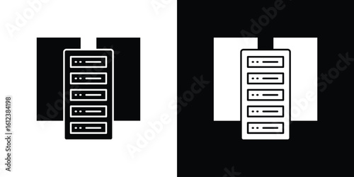 Data center icon elements vector illustration. flat style sign vector.