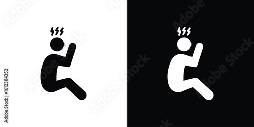 Depression icon elements vector illustration. flat style sign vector.