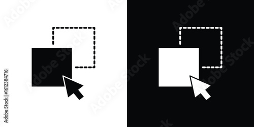 Drag and drop icon elements vector illustration. flat style sign vector.