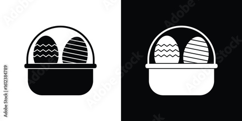 Easter eggs icon elements vector illustration. flat style sign vector.