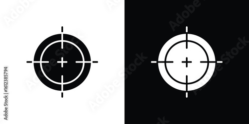 Gun target icon elements vector illustration. flat style sign vector.
