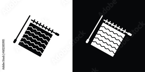 Handloom icon elements vector illustration. flat style sign vector.