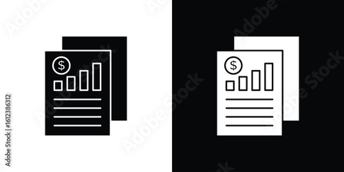Income statement icon elements vector illustration. flat style sign vector.