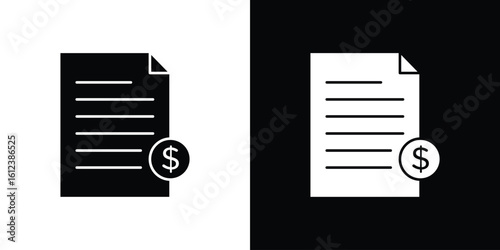 Invoice icon elements vector illustration. flat style sign vector.