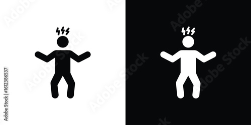 Irritated human icon elements vector illustration. flat style sign vector.