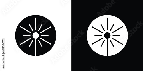 Laser beam icon elements vector illustration. flat style sign vector.