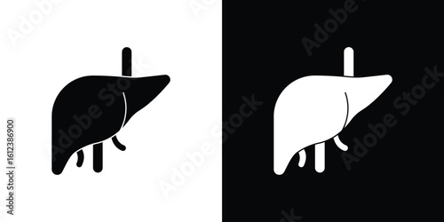 Liver icon elements vector illustration. flat style sign vector.