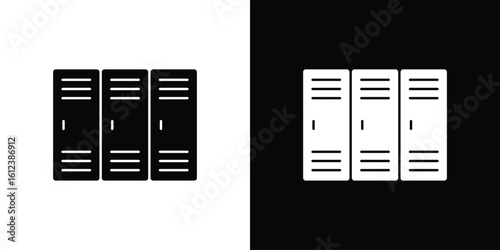 Locker icon elements vector illustration. flat style sign vector.