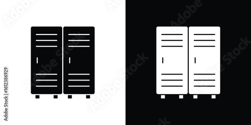 Locker icon elements vector illustration. flat style sign vector.