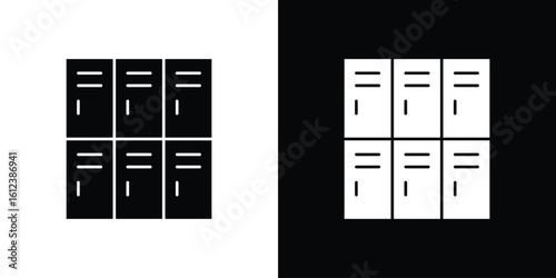 Lockers icon elements vector illustration. flat style sign vector.
