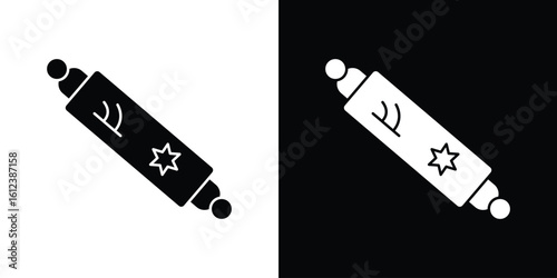 Mezuzah icon elements vector illustration. flat style sign vector.