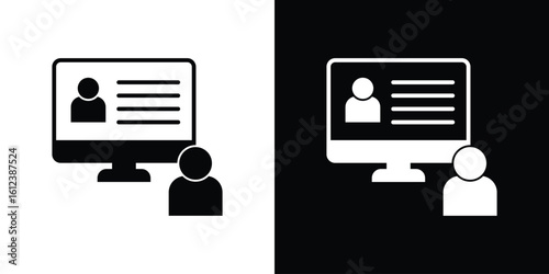 Online course icon elements vector illustration. flat style sign vector.