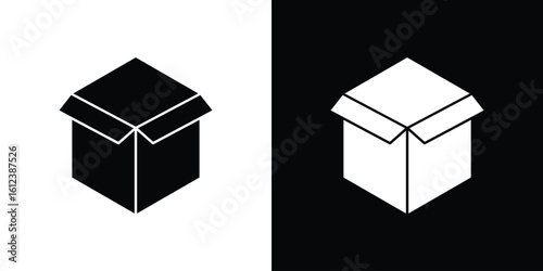 Open box icon elements vector illustration. flat style sign vector.