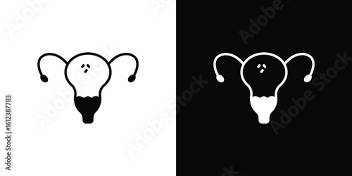 Pelvic inflammatory disease icon elements vector illustration. flat style sign vector.