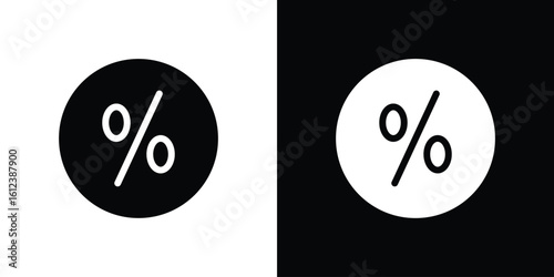 Percent icon elements vector illustration. flat style sign vector.