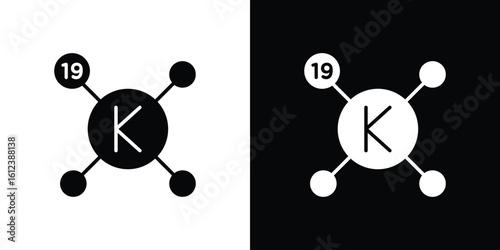 Potassium icon elements vector illustration. flat style sign vector.