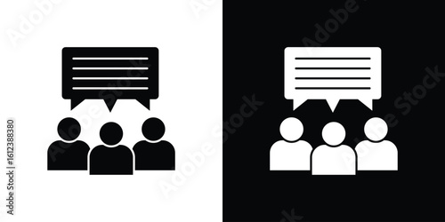 Public opinion icon elements vector illustration. flat style sign vector.