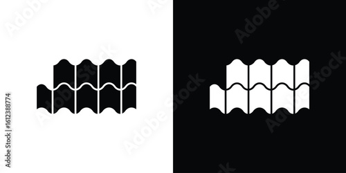 Roof tile icon elements vector illustration. flat style sign vector.