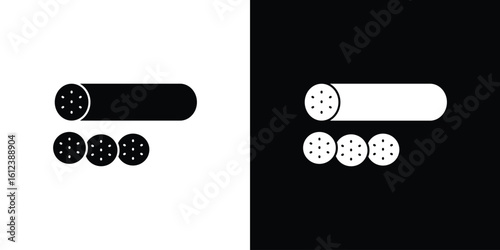 Salami icon elements vector illustration. flat style sign vector.
