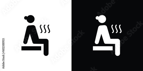 Sauna icon elements vector illustration. flat style sign vector.