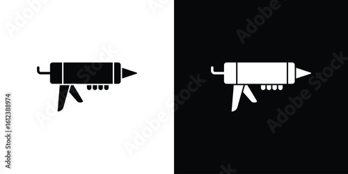 Sealants gun icon elements vector illustration. flat style sign vector.