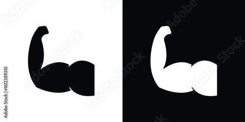 Strong arm icon elements vector illustration. flat style sign vector.