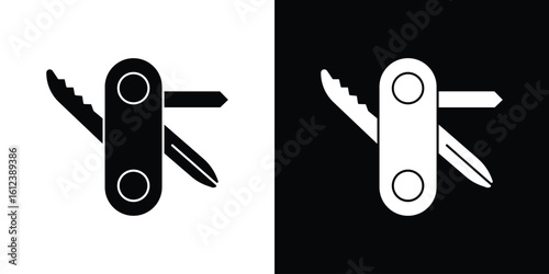 Swiss Knife icon elements vector illustration. flat style sign vector.