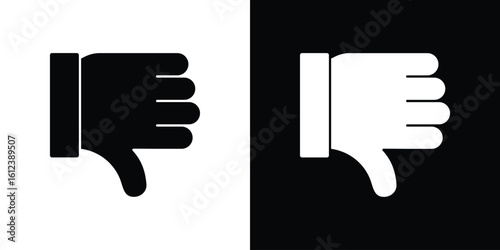 Thumb down icon elements vector illustration. flat style sign vector.