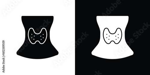 Thyroid icon elements vector illustration. flat style sign vector.
