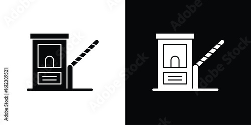 Toll road icon elements vector illustration. flat style sign vector.