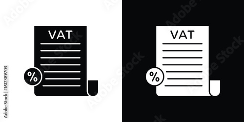 Value added tax VAT icon elements vector illustration. flat style sign vector.