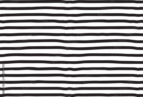 Black and white horizontal stripes pattern perfect for backgrounds and design elements