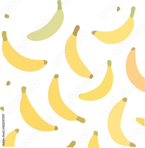 A Cheerful Pattern of Yellow Bananas.