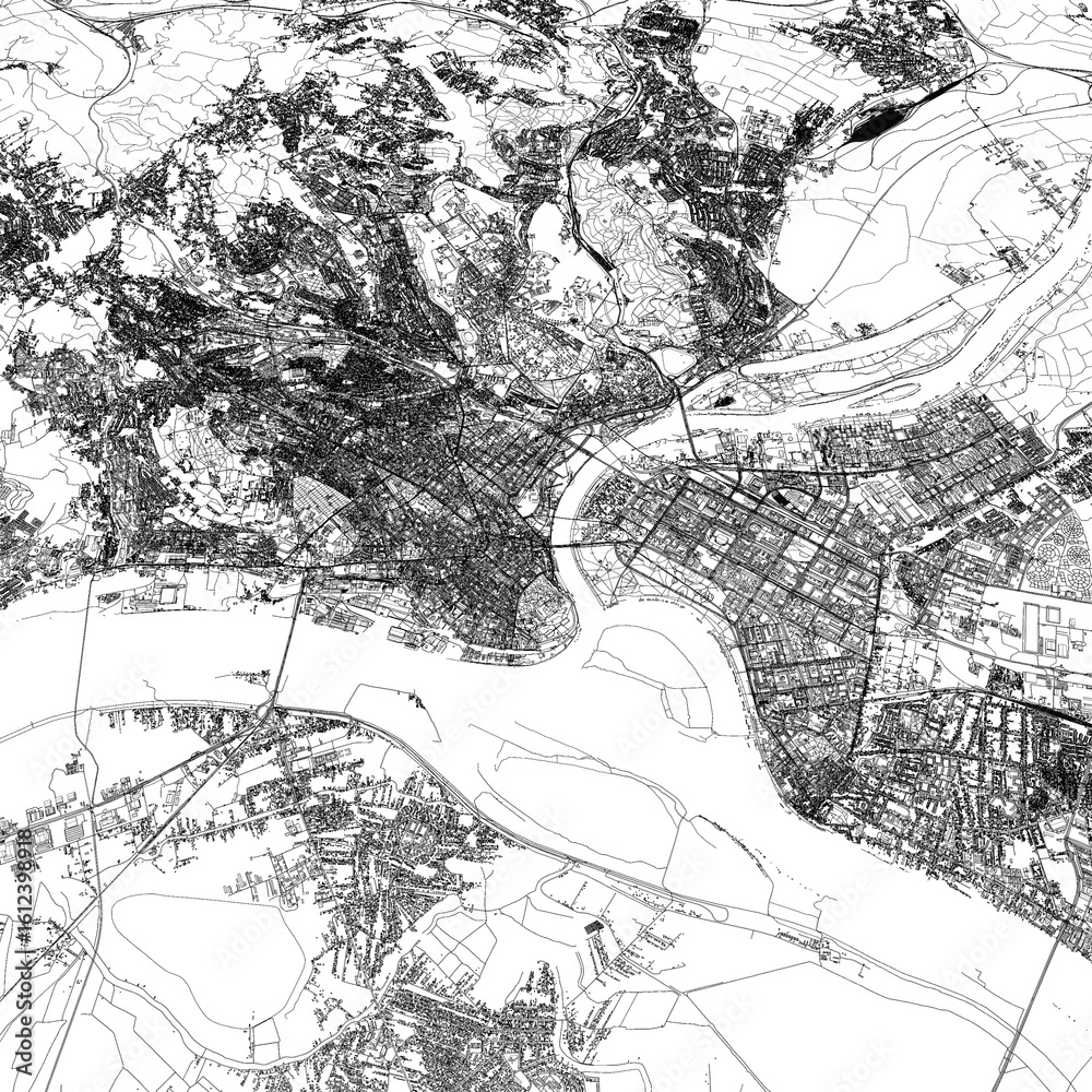 Obraz premium 3D illustration of city and urban in Belgrade Serbia