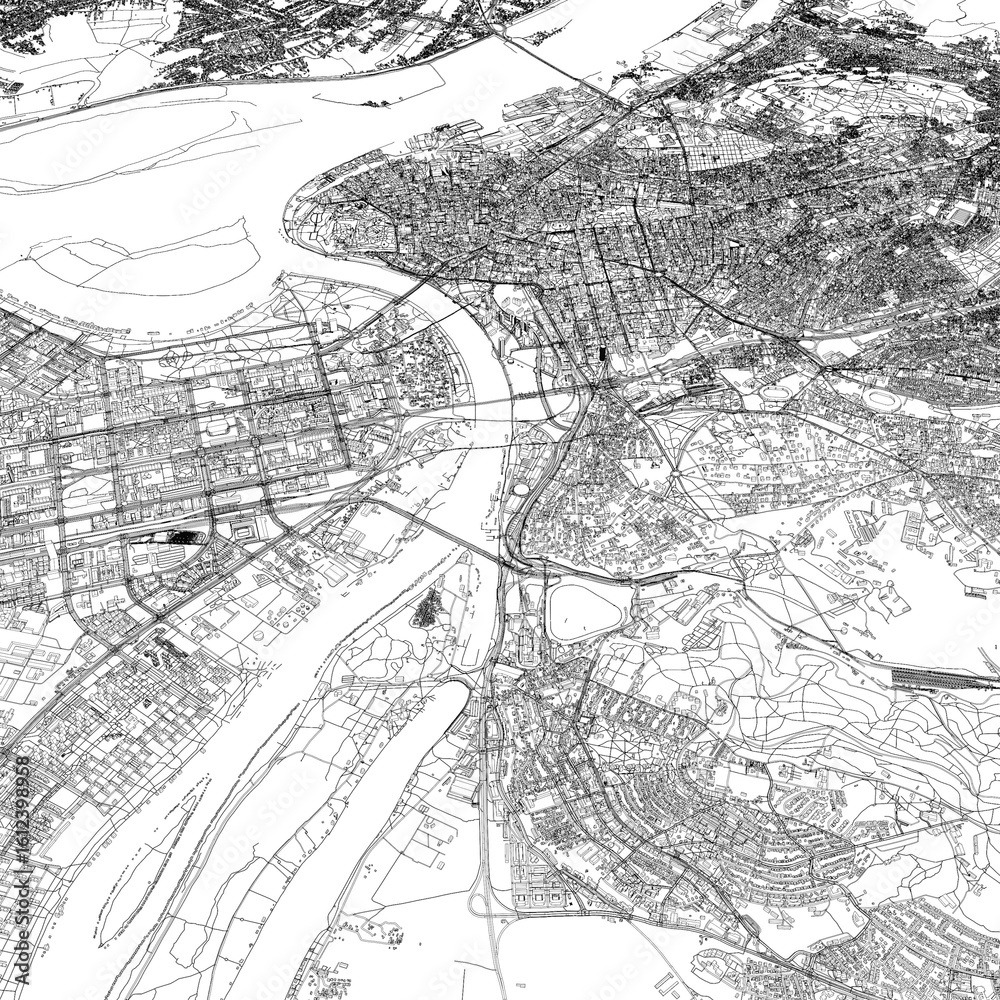 Fototapeta premium 3D illustration of city and urban in Belgrade Serbia