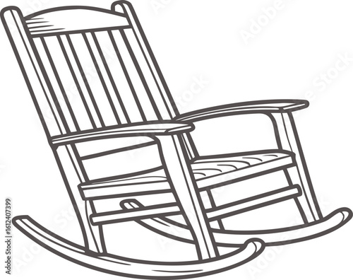rocking chair vector illustration transparent background